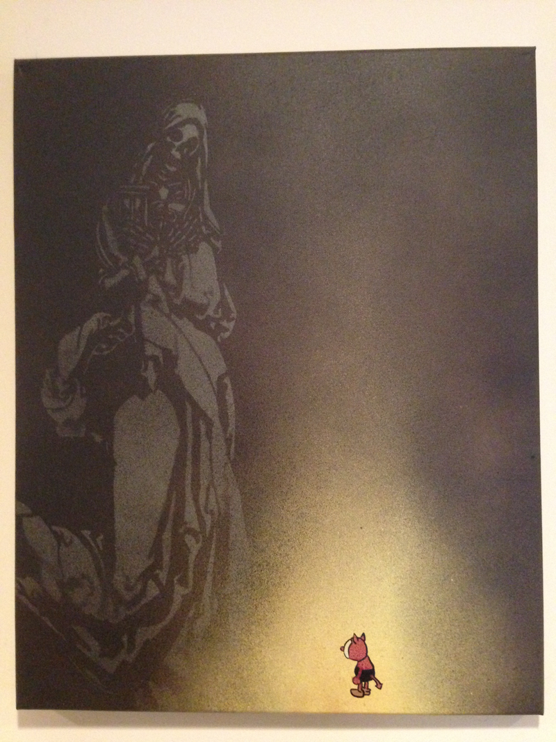 Stencil of a Woodcut used in Hellboy Vol 1